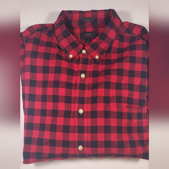 Mens J. CREW Buffalo plaid  uttondown shirt XL - Picture 2 of 2